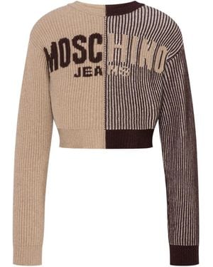 Moschino Cropped Jumper - Natural