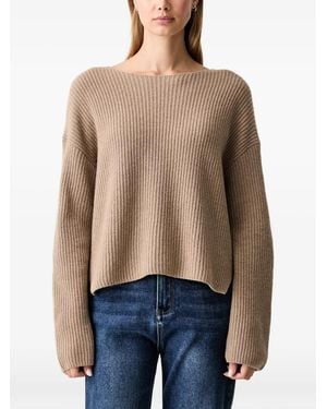 Marc O' Polo Ribbed-Knit Boat-Neck Sweater - Blue