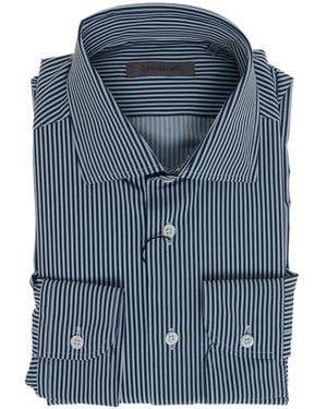 Corneliani Chemise Rayée Infroissable - Blue