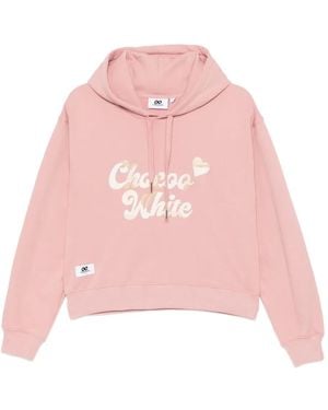 Chocoolate Logo-Embroidered Hoodie - Pink