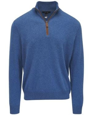 Ralph Lauren Quarter-Zip Cashmere Jumper - Blue