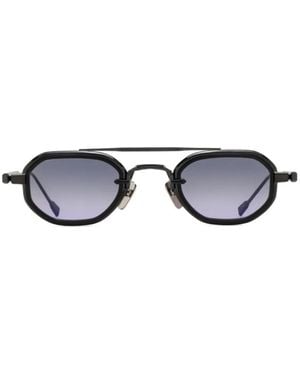 Sato Eyewear Avior-T Geometric-Frame Sunglasses - White