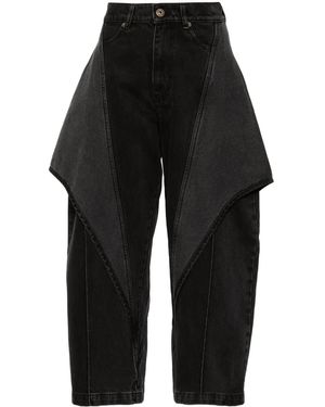 JW Anderson Skulpturale Cropped-Jeans - Schwarz