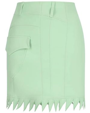 Rabanne Flap-Pocket Skirt - Green