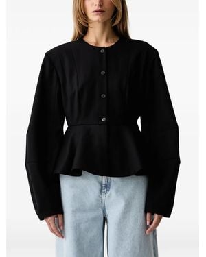 Gestuz Gzpaula Jacke Mit Schößchen - Schwarz