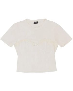 CALLIPYGIAN Lace-Trim T-Shirt - White