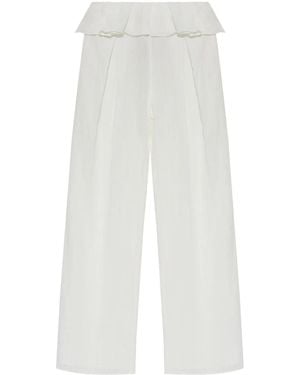 Cult Gaia Pantaloni Sisley A Gamba Ampia - Bianco