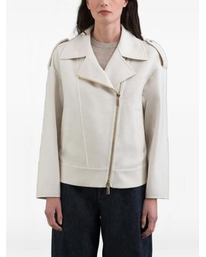 Moorer Viana Biker Jacket - Grey