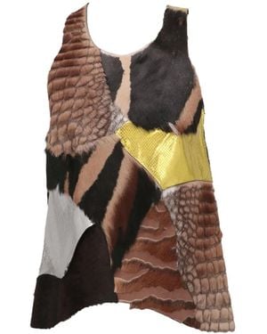 Tom Ford Patchwork Top - Brown