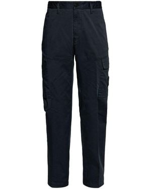 Stone Island Cotton Cargo Trousers - Blue