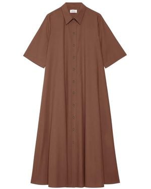 Ottod'Ame Short-Sleeve Shirt Dress - Brown