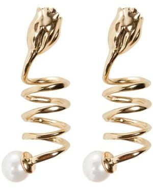 Chloé Tulip Earrings - Metallic