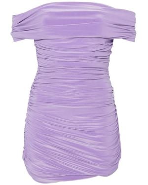 Norma Kamali Ruched Mini Dress - Purple