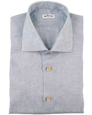 Kiton Chemise À Texture Irrégulière Et Col Italien - Gray