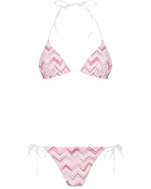 Missoni Bikini Mit Zickzackmuster - Pink