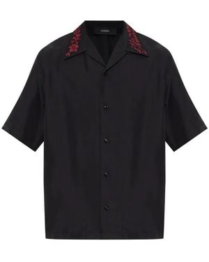 Amiri Regular-Fit Floral-Collar Shirt - Black