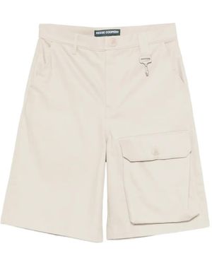 Reese Cooper Herringbone Cargo Shorts - Natural