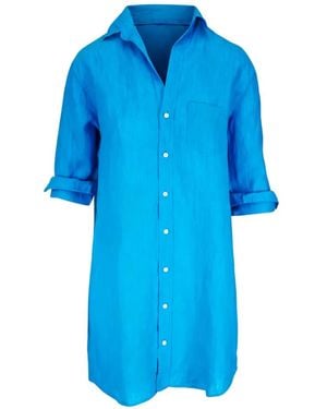 Frank & Eileen Mary Button-Up Mini Dress - Blue