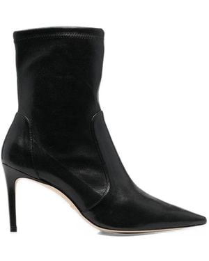 Stuart Weitzman Pointed-Toe Stiletto Ankle Boots - Black