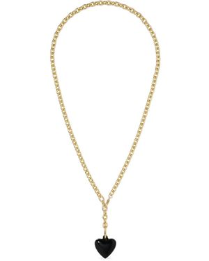 Roxanne Assoulin The Mini Puffy Heart Necklace - Black