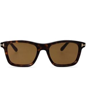 Tom Ford スクエアフレーム サングラス - ブラウン