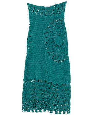 Rabanne Bead-Embellished Midi Skirt - Green