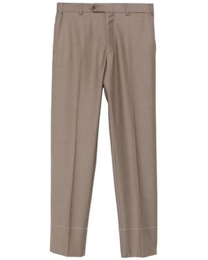 Brioni Tigullio Pressed-Crease Tailored Trousers - Grey