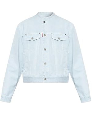 DSquared² Frayed-Edge Denim Jacket - Blue