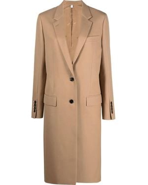 Burberry バーバリー ノッチドラペル シングルコート - ナチュラル