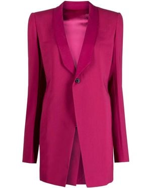 Rick Owens Narrow-Notch Lapels Blazer - Pink