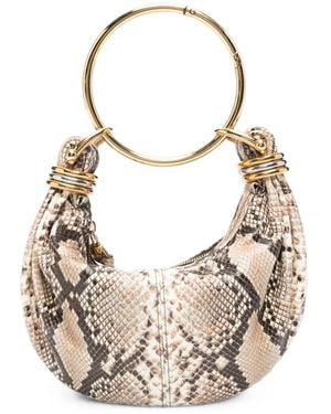 Chloé Pochette À Effet Peau De Serpent - Natural