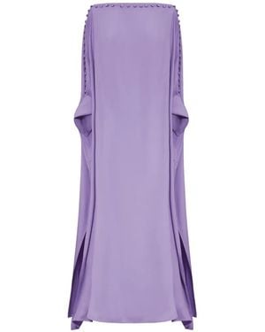 Taller Marmo Mila Maxi-Jurk Verfraaid Met Knoop - Paars