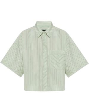 Rag & Bone Marin Gestreept Overhemd Met Korte Mouwen - Wit