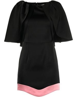 V:PM ATELIER Mara Contrast-Hem Minidress - Black
