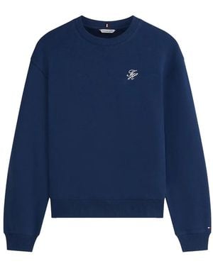Tommy Hilfiger Embroidery Crew-Neck Sweatshirt - Blue