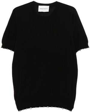 Amaranto Cotton T-Shirt - Black