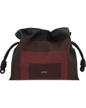 Loewe Medium Knot-Detail Clutch Bag - Braun