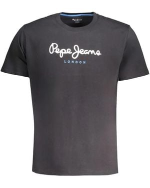 Pepe Jeans Logo-Print T-Shirt - Black