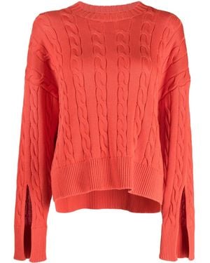 Bally Pull En Maille Torsadée - Red