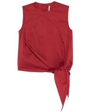 Liviana Conti Gwen Knot-Detail Top - Red