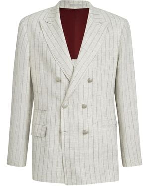 Brunello Cucinelli ストライプ ジャケット - ホワイト