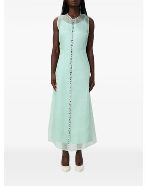 Fabiana Filippi Robe Mi-Longue À Ornements En Cristal - Green