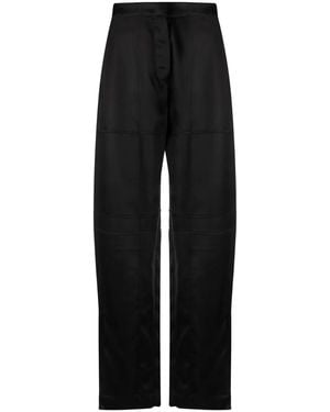 Jil Sander High-Waist Straight-Leg Trousers - Black