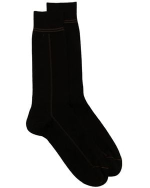 ZEGNA Mid-Calf Socks - Black