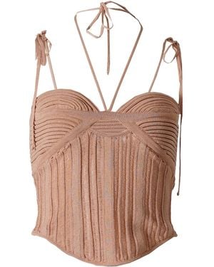 ANDREADAMO Cut-Out Tank Top - Brown