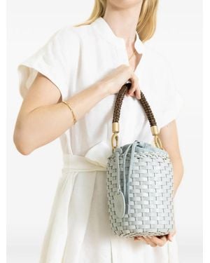 Eleventy Top Handle Bucket Bag - White