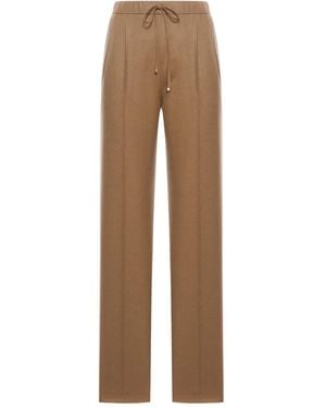 Max Mara Gatti Elasticated-Waist Pants - Natural