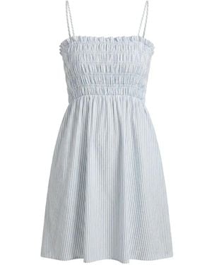 Seafolly Beach Club Shirred Mini Dress - White
