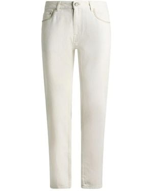 Etro Jeans Met Gestikte Zak - Wit