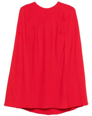 Roland Mouret Cape Sleeve Dress - Red